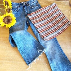 ZARA flared denim pants